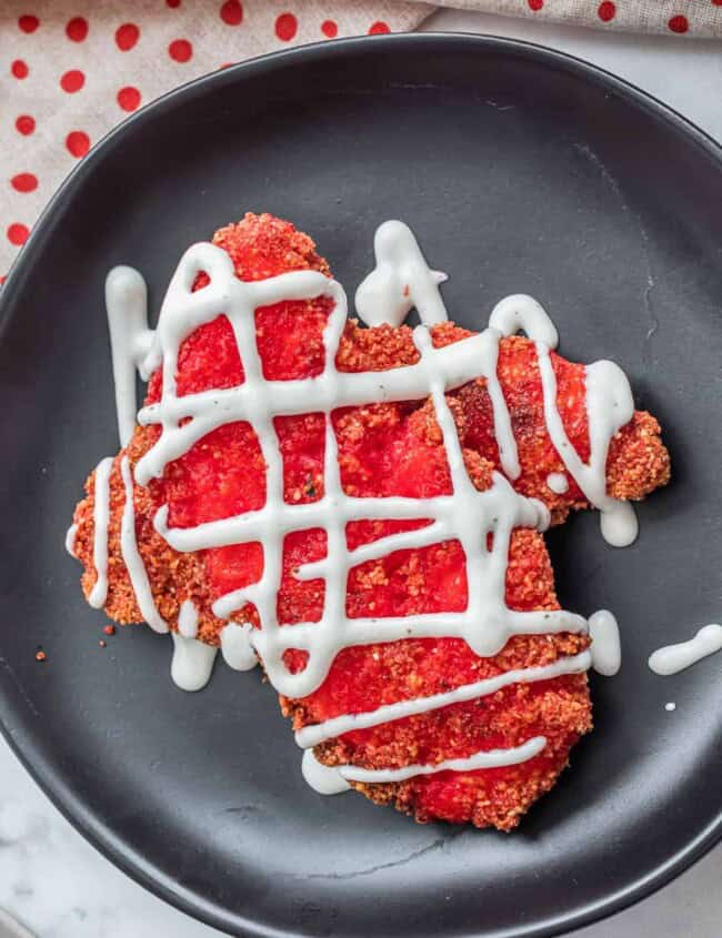 flamin' hot chicken tenders drizzled with ranch