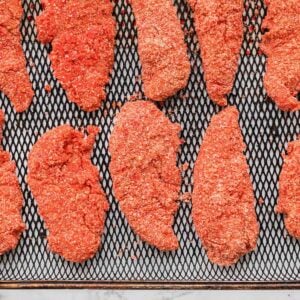 chicken tenders breaded with flamin' hot cheetos