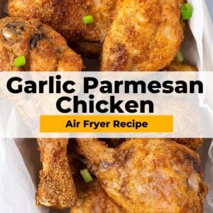 air fryer garlic parmesan chicken pinterest collage