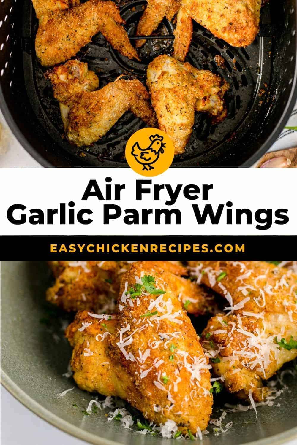 Air Fryer Garlic Parmesan Wings - Easy Chicken Recipes