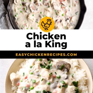 chicken a la king pinterest collage