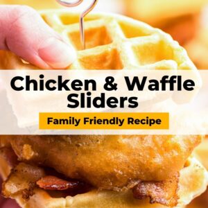 chicken and waffle sliders pinterest collage