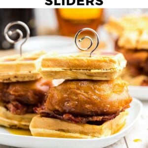 chicken and waffle sliders pinterest collage