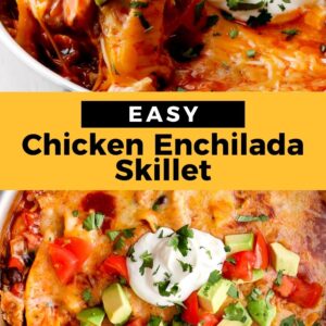 chicken enchilada skillet pinterest collage