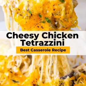 chicken tetrazzini pinterest collage