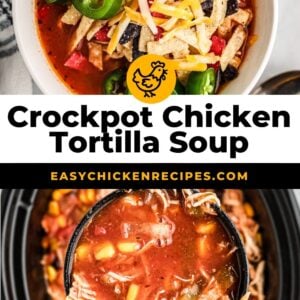 chicken tortilla soup pinterest collage