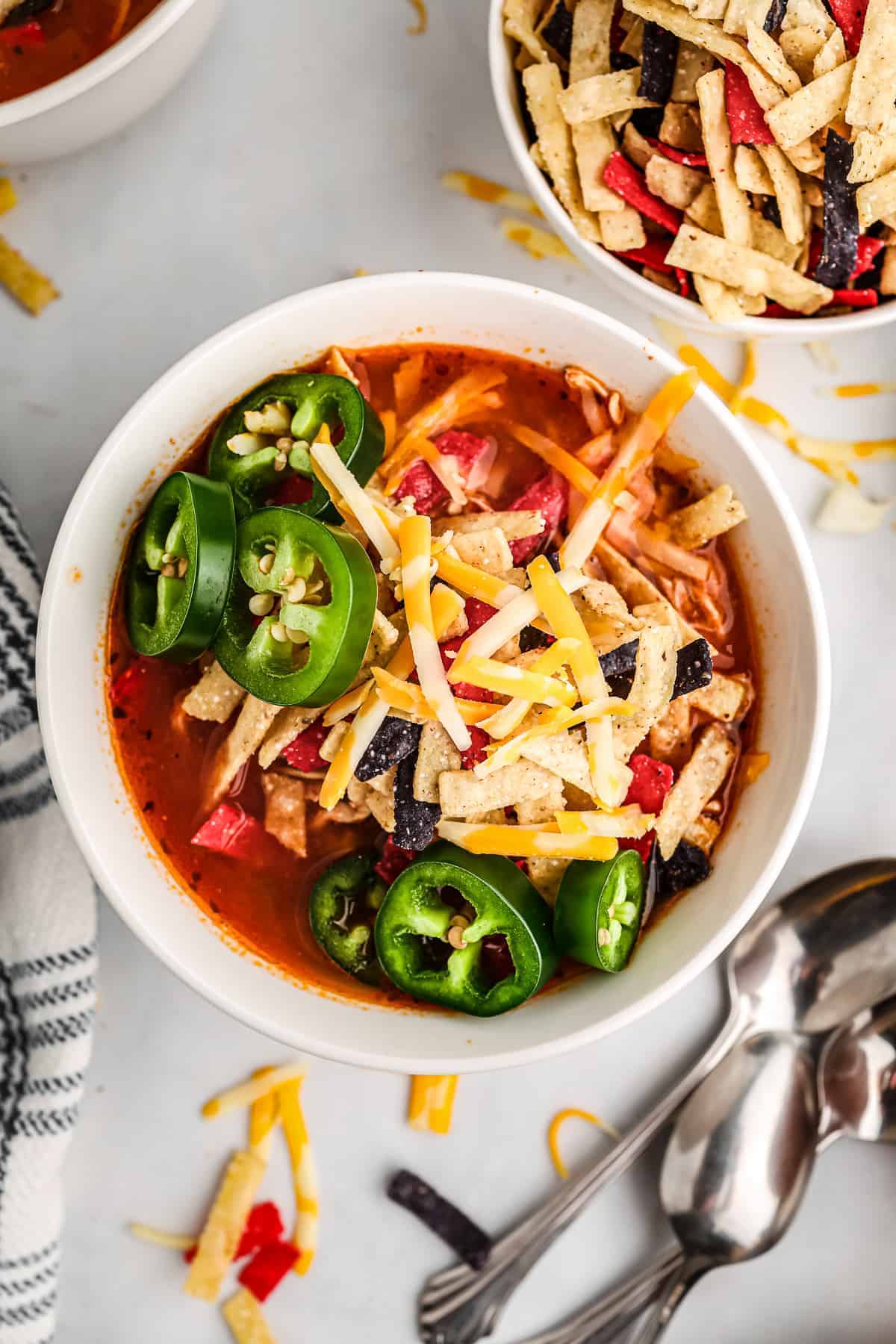 Crockpot chicken tortilla soup recipe (& VIDEO!) - Budget Friendly!