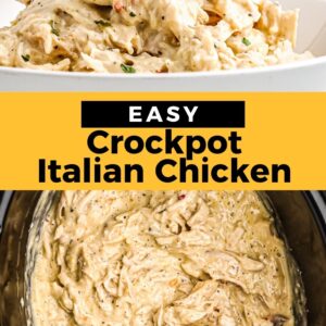 crockpot italian chicken pinterest collage