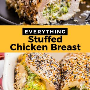 everything stuffed chicken breast pinterest collage