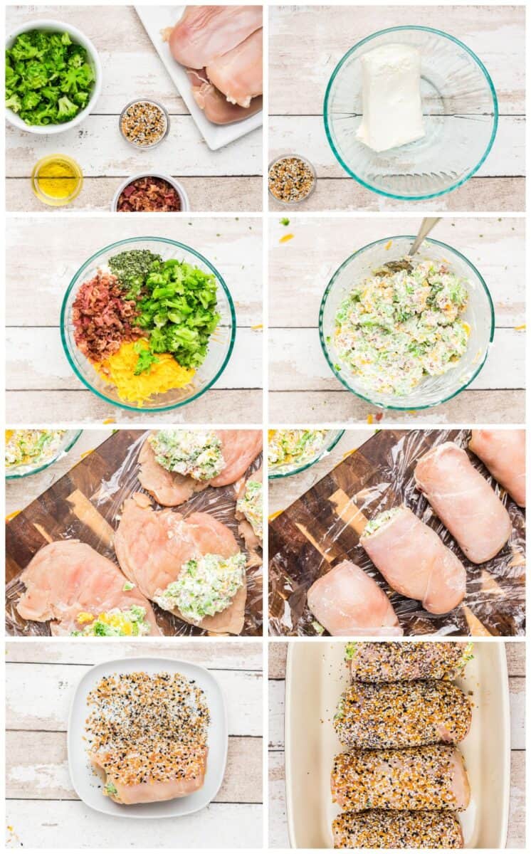 step by step photos for everything stuffed chicken breasts