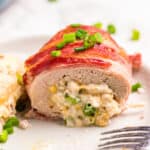 featured bacon wrapped stuffed chicken breast