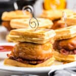 featured chicken and waffle sliders