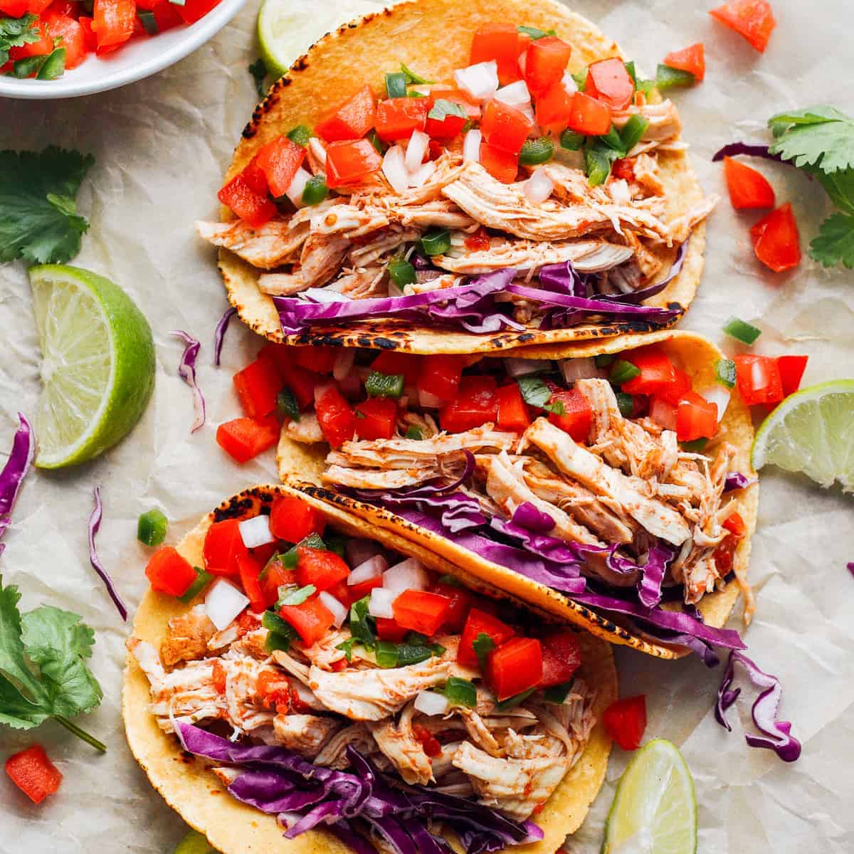 Pulled chicken instant online pot tacos