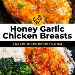 honey garlic chicken breasts pinterest collage