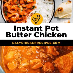 instant pot butter chicken pinterest collage