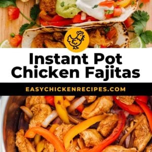 instant pot chicken fajitas pinterest collage
