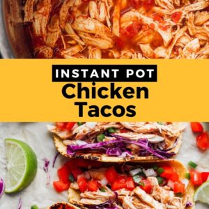 instant pot chicken tacos pinterest collage