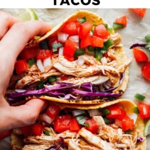 instant pot chicken tacos pinterest collage