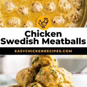 chicken swedish meatballs pinterest collage