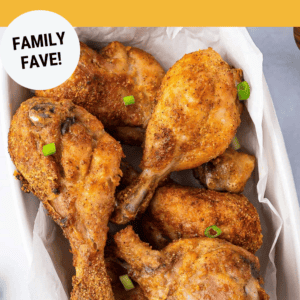 air fryer Garlic Parm drumsticks pin