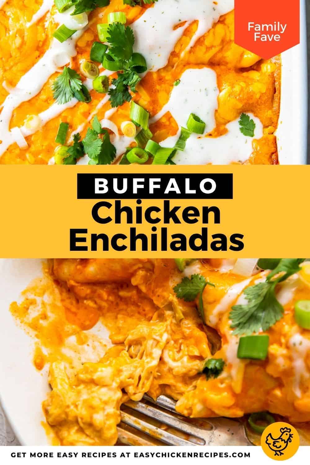 Buffalo Chicken Enchiladas - Easy Chicken Recipes