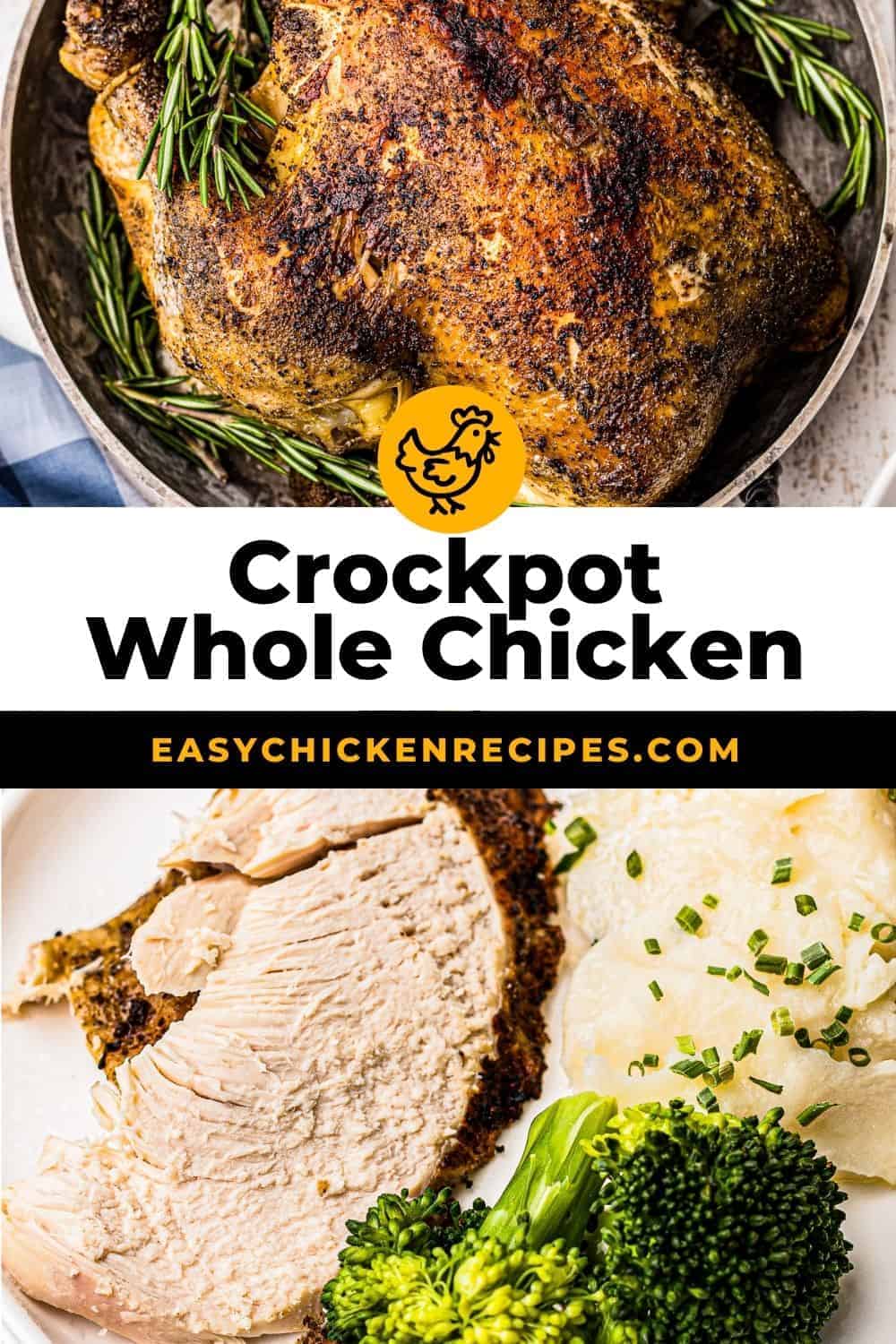 Crockpot Whole Chicken - Easy Chicken Recipes