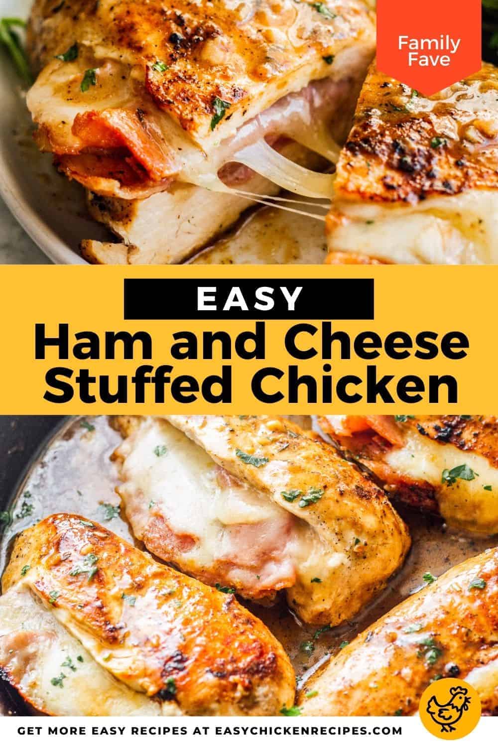 Ham and Cheese Stuffed Chicken - Easy Chicken Recipes