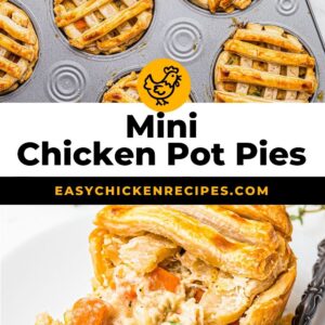 mini chicken pot pies pinterest collage