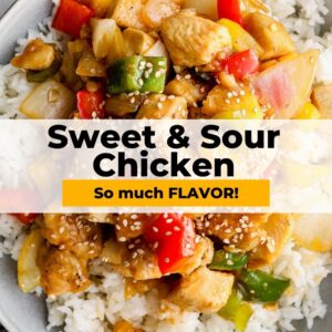 sweet and sour chicken pinterest collage