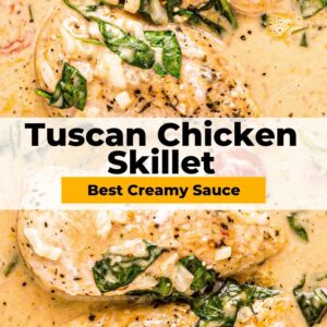 tuscan chicken pinterest collage