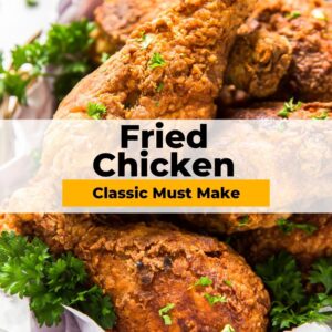 fried chicken pinterest collage