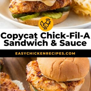 chick fil a sandwich pinterest collage