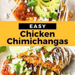 easy chicken chimichangas pinterest collage