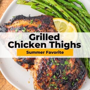 grilled chicken thighs pinterest collage