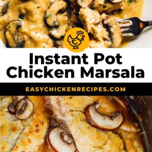instant pot chicken marsala pinterest collage