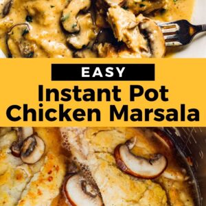 instant pot chicken marsala pinterest collage