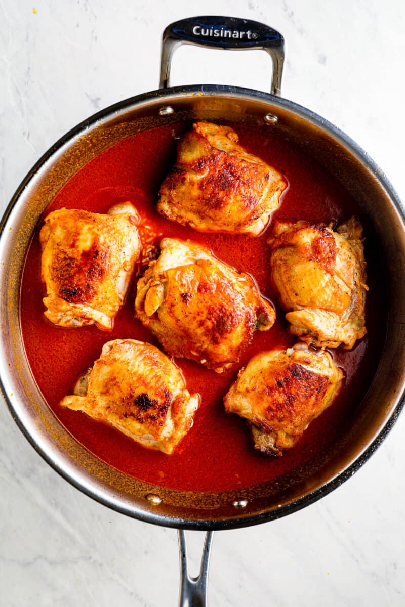 chicken thighs in sauce