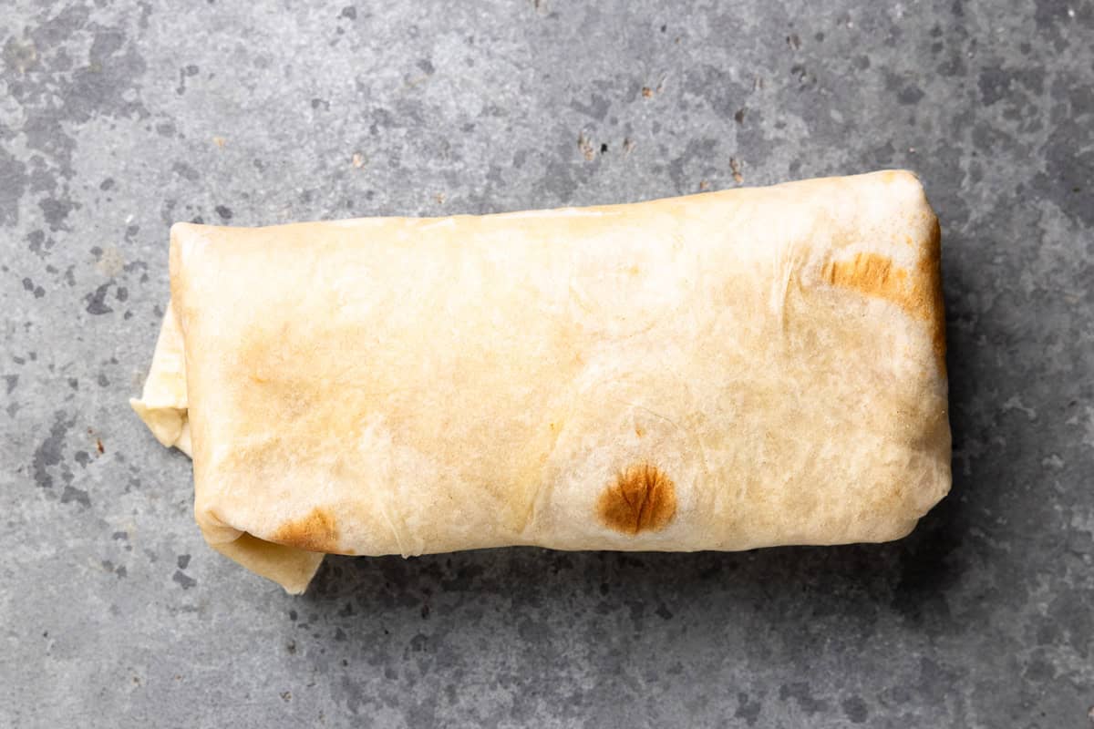 a rolled up chicken chimichanga.