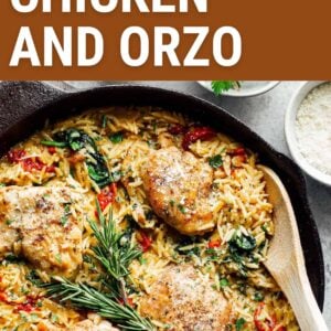 tuscan chicken and orzo pin