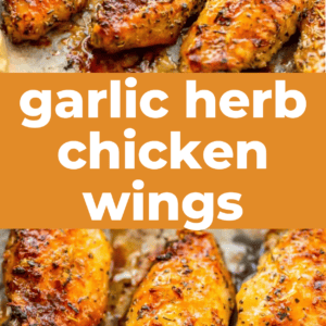 garlic herb chicken wings pin