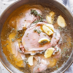 marinating chicken thighs.