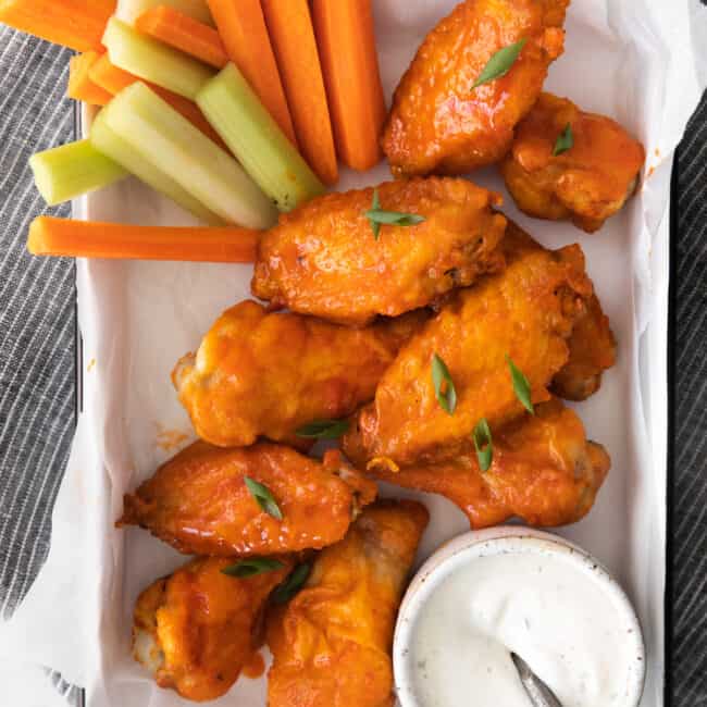 featured air fryer honey buffalo chicken wings