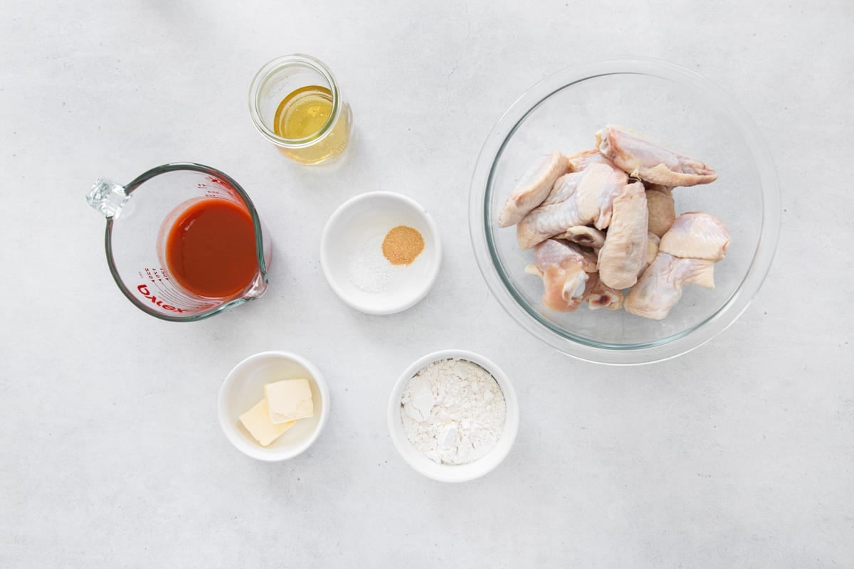 ingredients for honey buffalo chicken wings