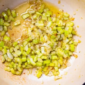 sautéed veggies in a pot.