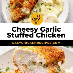 cheesy garlic stuffed chicken pinterest