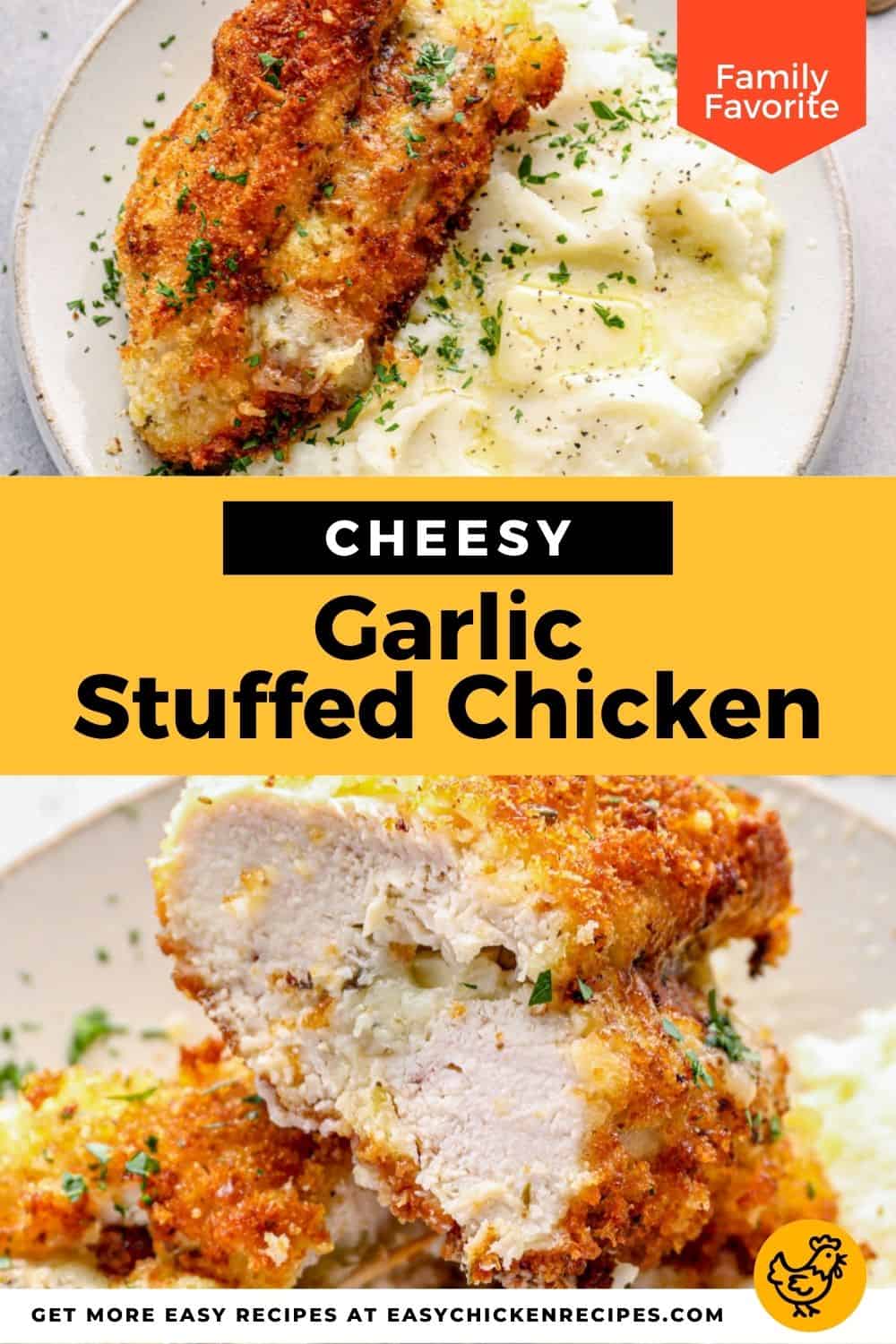 Cheesy Garlic Stuffed Chicken - Easy Chicken Recipes