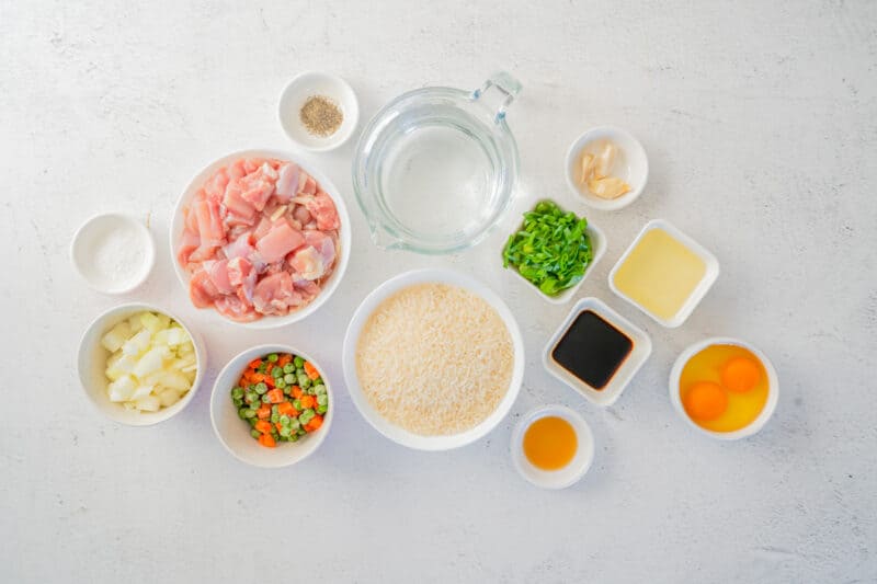 ingredients for instant pot chicken fried rice