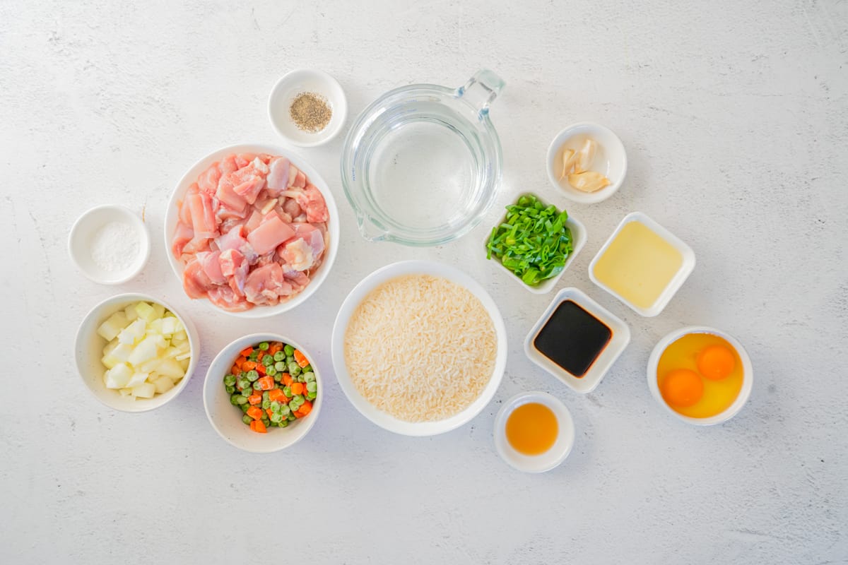 ingredients for instant pot chicken fried rice