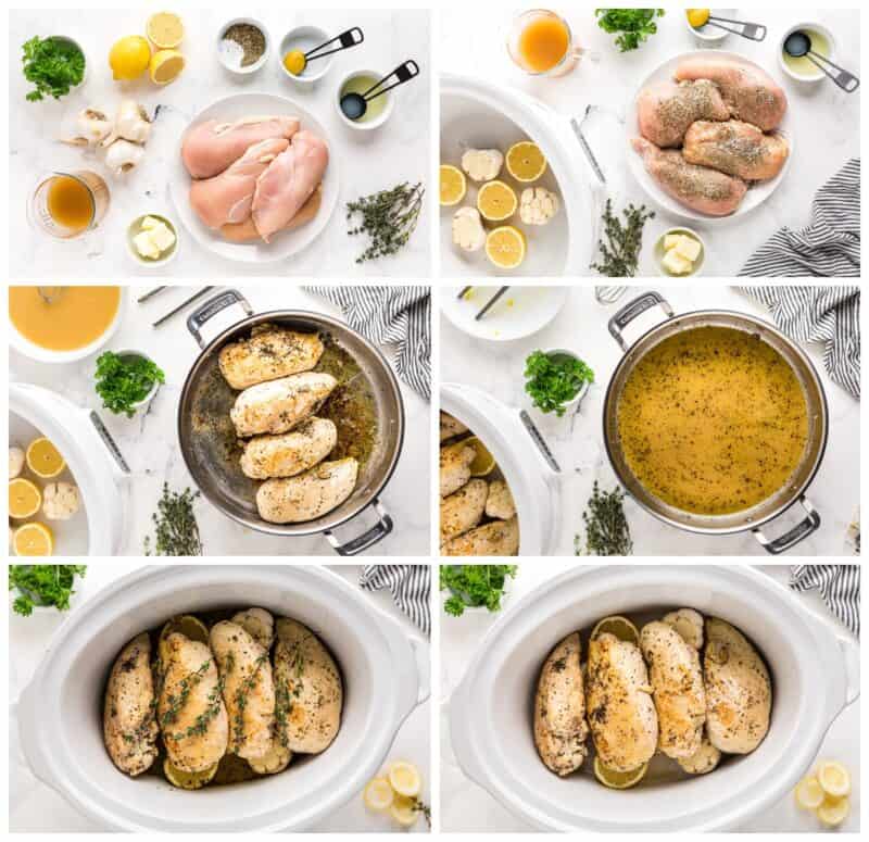 step by step photos for how to make crockpot lemon chicken