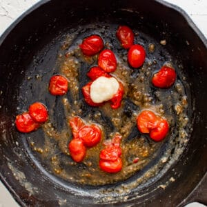 tomatoes in a skillet